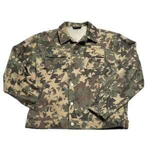 99Based Field Denim jacket in Green Camo